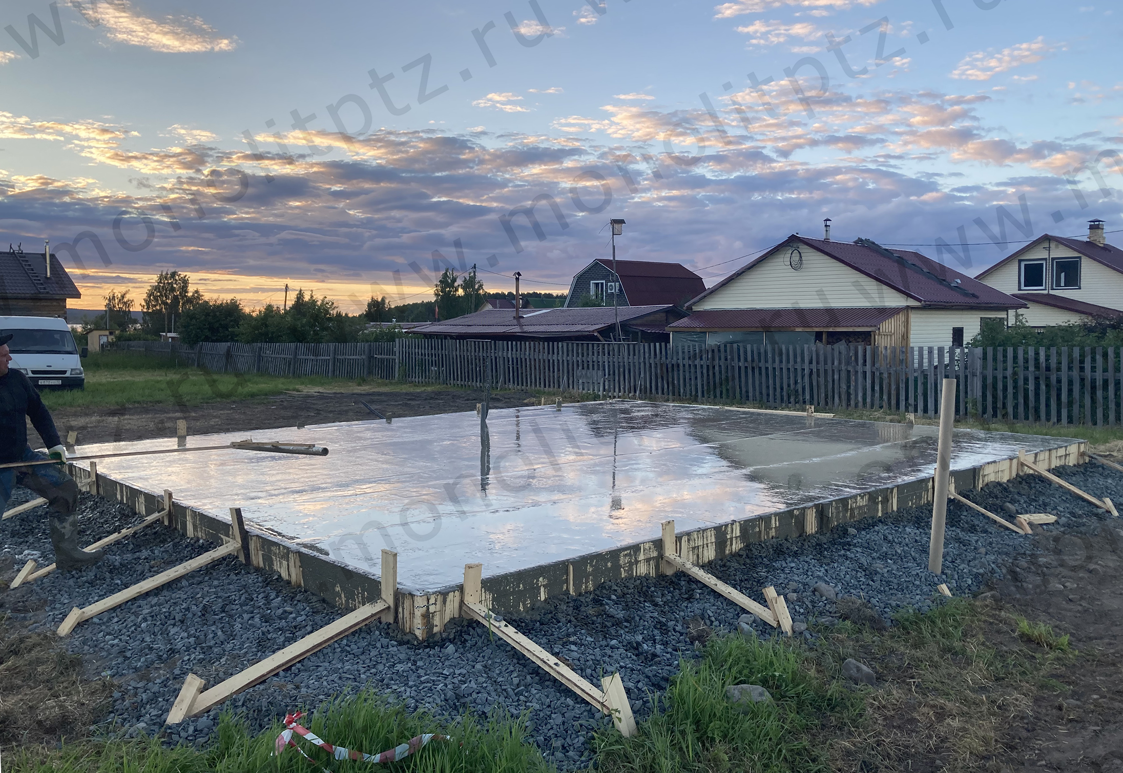 Фундаментд под баню В Карелии